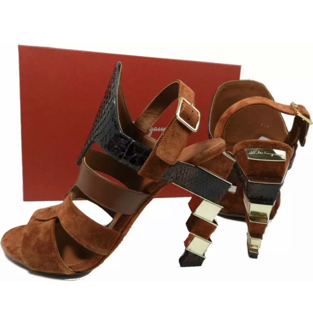 SALVATORE FERRAGAMO| RUNWAY | PHYTON HEELS SANDALS